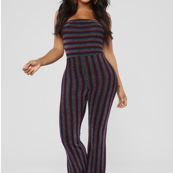 fashion nova rainbow jumpsuit